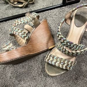 FRYE wedge sandals size 8